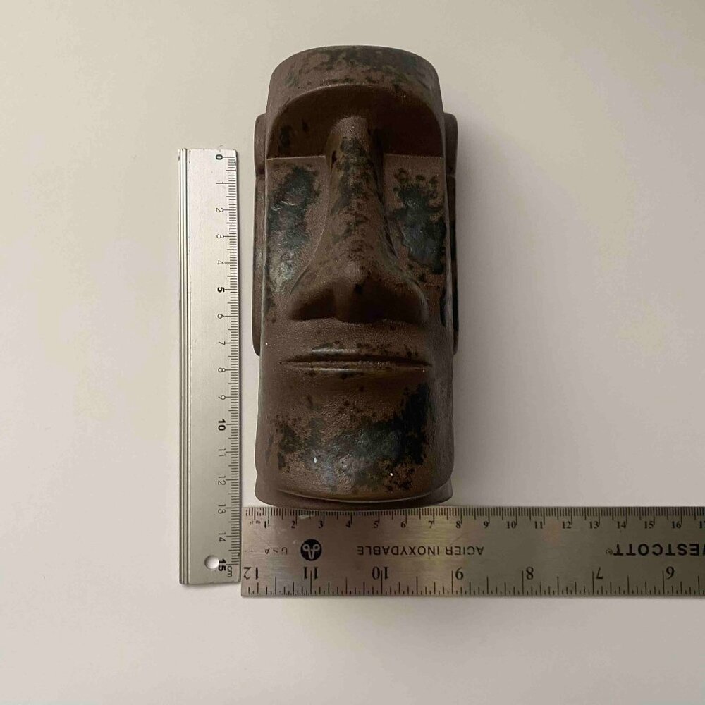 vintage easter island head mini vase